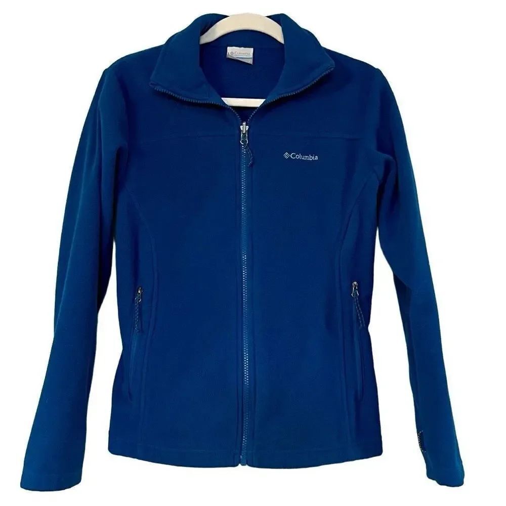 Columbia Turquoise Zip Up Cardigan Jacket Small